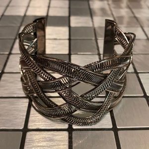 Gunmetal Cuff Bracelet… Braided Design!!